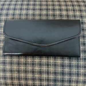 ABLE Leather Trifold Wallet Women's OS‎ Black Tan Snap Closure Handcrafted